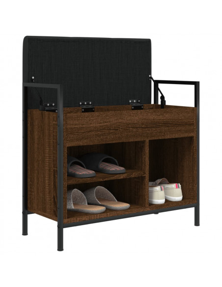 Panca Porta Scarpe Rovere Marrone 65,5x32x57,5 cm