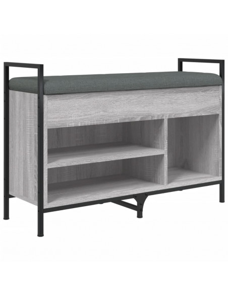 Panca Porta Scarpe Grigio Sonoma 85,5x32x57,5 cm