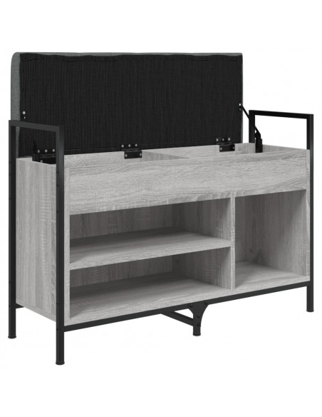 Panca Porta Scarpe Grigio Sonoma 85,5x32x57,5 cm