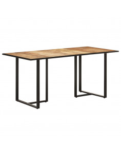 Tavolo da Pranzo 160 cm in Legno Massello di Mango Grezzo 2