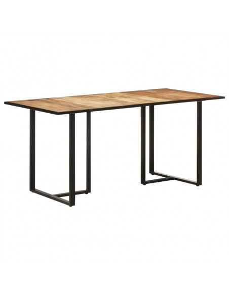 Tavolo da Pranzo 160 cm in Legno Massello di Mango Grezzo
