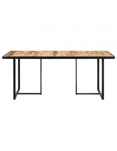 Tavolo da Pranzo 160 cm in Legno Massello di Mango Grezzo
