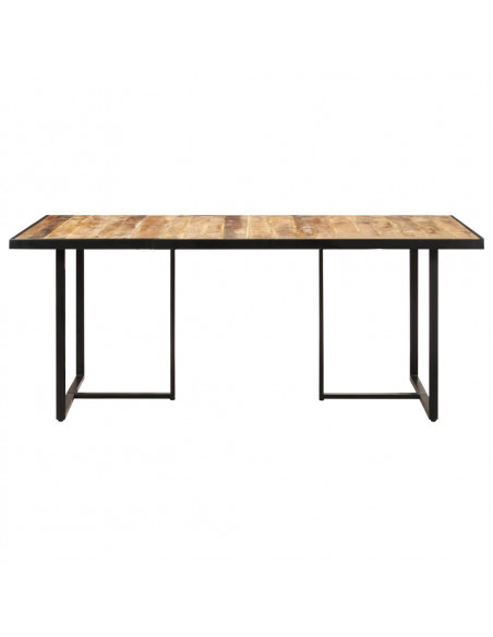 Tavolo da Pranzo 160 cm in Legno Massello di Mango Grezzo