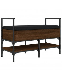 Panca Porta Scarpe Rovere Marrone 85,5x42x57,5 cm 2