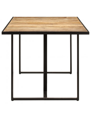 Tavolo da Pranzo 160 cm in Legno Massello di Mango Grezzo