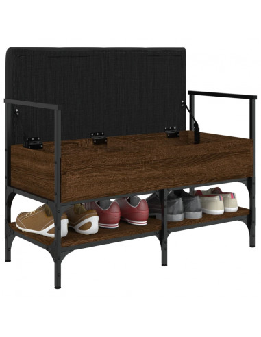 Panca Porta Scarpe Rovere Marrone 85,5x42x57,5 cm