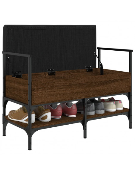 Panca Porta Scarpe Rovere Marrone 85,5x42x57,5 cm