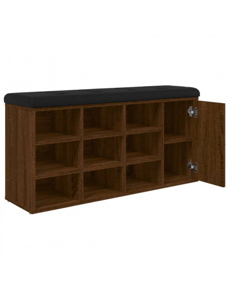 Panca Porta Scarpe Rovere Marrone 102x32x50cm Legno Multistrato
