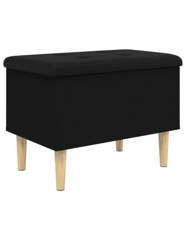 Panca Portaoggetti Nera 62x42x46 cm in Legno Multistrato