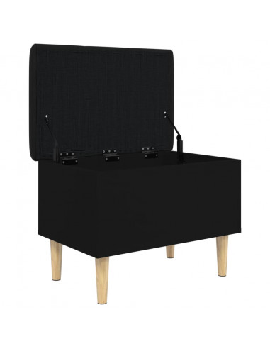 Panca Portaoggetti Nera 62x42x46 cm in Legno Multistrato