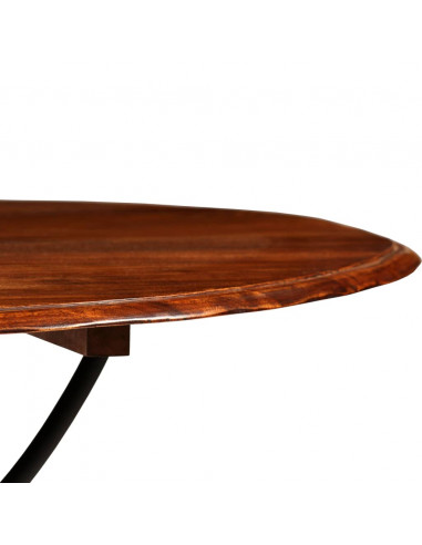 Tavolo da Pranzo in Legno di Acacia Finitura Miele 120x76 cm