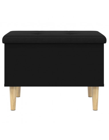 Panca Portaoggetti Nera 62x42x46 cm in Legno Multistrato