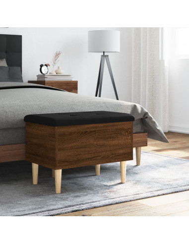 Panca Portaoggetti Rovere Marrone 62x42x46 cm Legno Multistrato