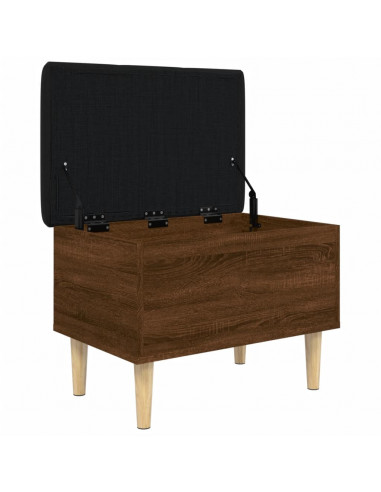 Panca Portaoggetti Rovere Marrone 62x42x46 cm Legno Multistrato