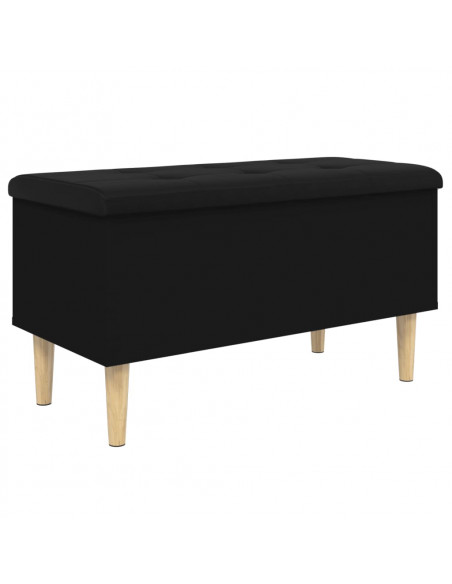 Panca Portaoggetti Nera 82x42x46 cm in Legno Multistrato