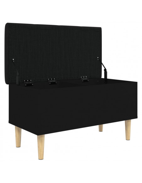 Panca Portaoggetti Nera 82x42x46 cm in Legno Multistrato