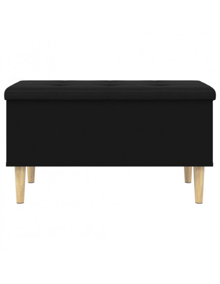 Panca Portaoggetti Nera 82x42x46 cm in Legno Multistrato