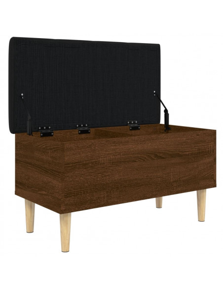 Panca Portaoggetti Rovere Marrone 82x42x46 cm Legno Multistrato