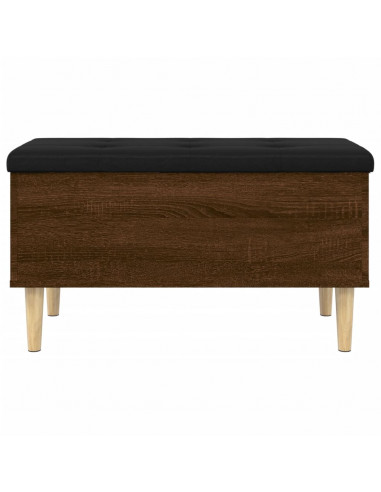 Panca Portaoggetti Rovere Marrone 82x42x46 cm Legno Multistrato