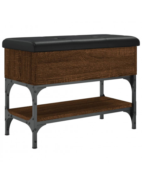 Panca Porta Scarpe Rovere Marrone 62x32x45cm Legno Multistrato