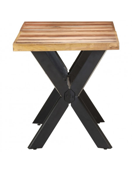 Tavolo da Pranzo 140x70x75 cm Legno Massello con Finitura Miele
