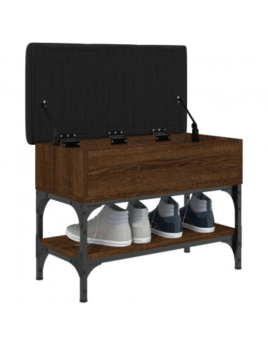 Panca Porta Scarpe Rovere Marrone 62x32x45cm Legno Multistrato