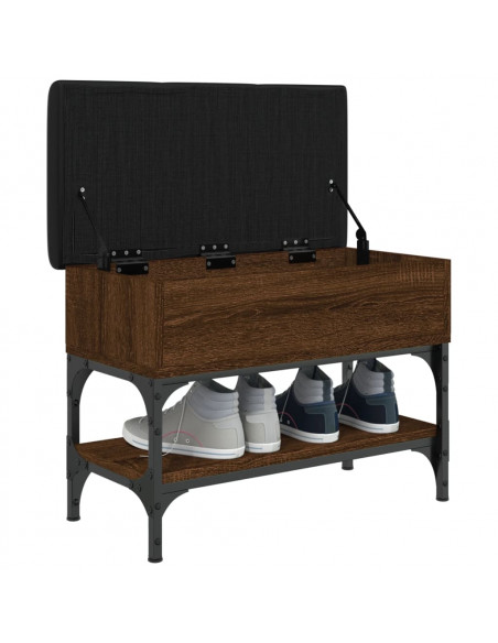 Panca Porta Scarpe Rovere Marrone 62x32x45cm Legno Multistrato