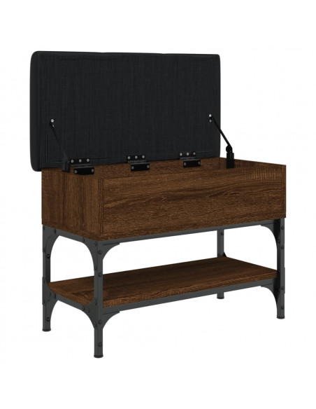 Panca Porta Scarpe Rovere Marrone 62x32x45cm Legno Multistrato