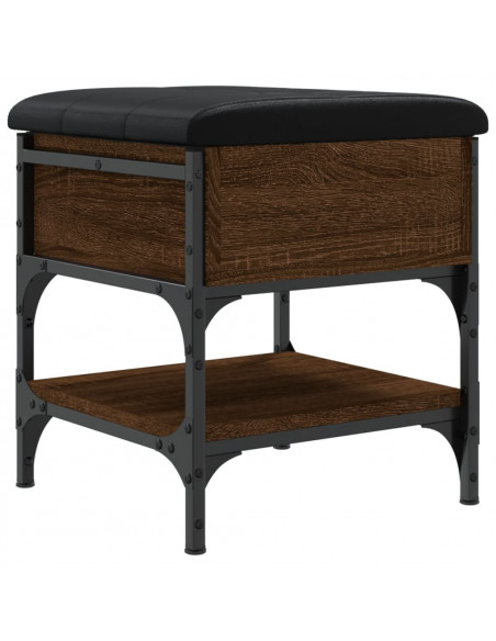 Panca Porta Scarpe Rovere Marrone 42x42x45 cm Legno Multistrato