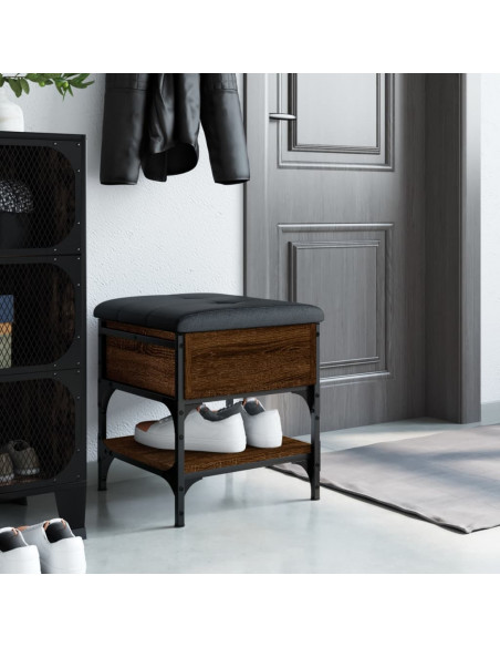 Panca Porta Scarpe Rovere Marrone 42x42x45 cm Legno Multistrato