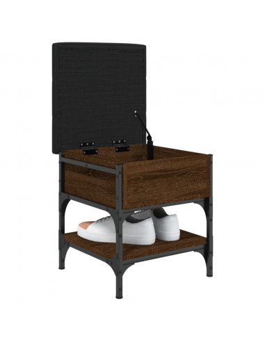 Panca Porta Scarpe Rovere Marrone 42x42x45 cm Legno Multistrato