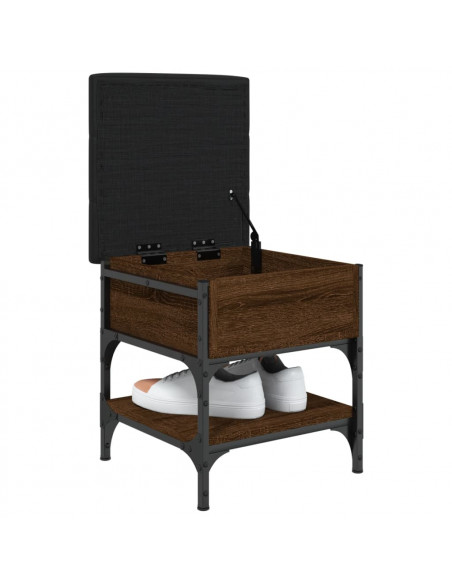 Panca Porta Scarpe Rovere Marrone 42x42x45 cm Legno Multistrato