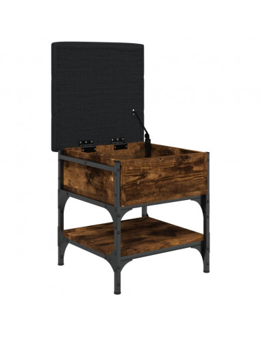 Panca Porta Scarpe Rovere Fumo 42x42x45 cm in Legno Multistrato