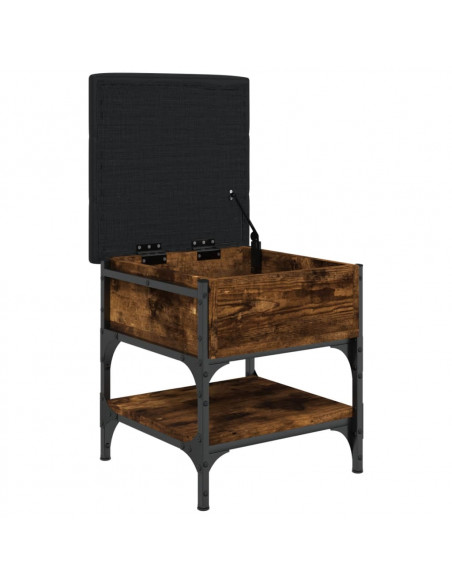 Panca Porta Scarpe Rovere Fumo 42x42x45 cm in Legno Multistrato