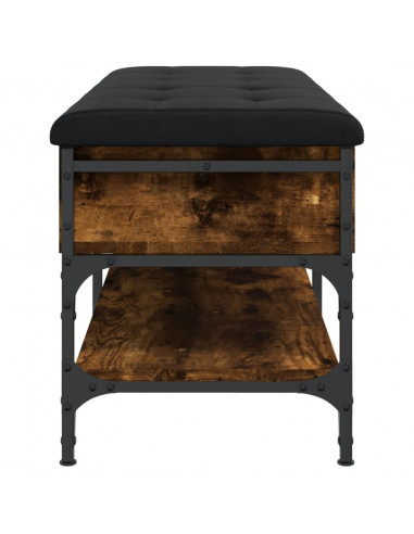 Panca Porta Scarpe Rovere Fumo 102x42x45 cm Legno Multistrato