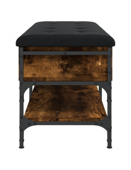 Panca Porta Scarpe Rovere Fumo 102x42x45 cm Legno Multistrato