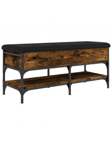 Panca Porta Scarpe Rovere Fumo 102x42x45 cm Legno Multistrato