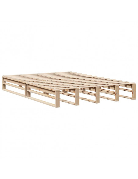 Letto senza Materasso 140x200 cm in Legno Massello di Pino