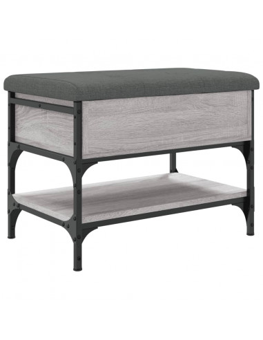 Panca Porta Scarpe Grigio Sonoma 62x42x45 cm Legno Multistrato