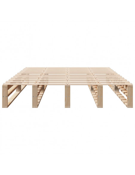 Letto senza Materasso 140x200 cm in Legno Massello di Pino