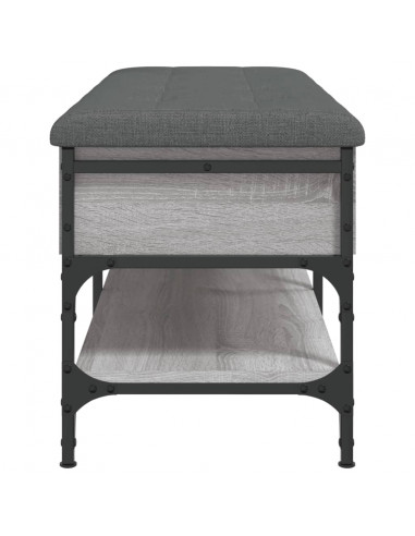 Panca Porta Scarpe Grigio Sonoma 102x42x45 cm Legno Multistrato