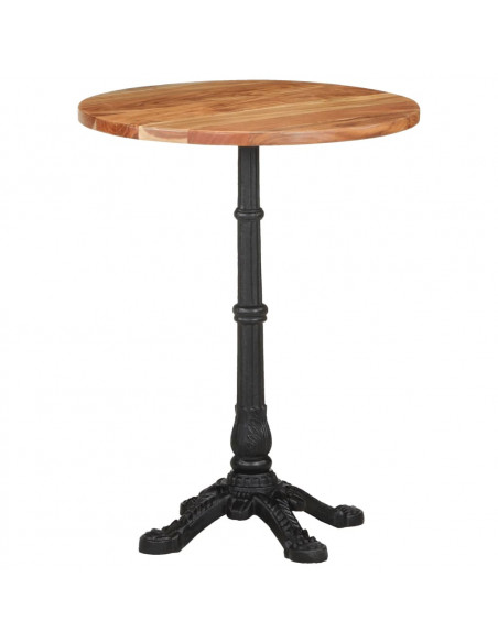Tavolino da Bistrot Ø60x76 cm in Legno Massello di Acacia