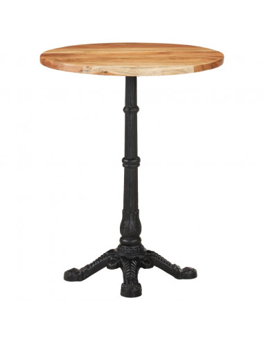 Tavolino da Bistrot Ø60x76 cm in Legno Massello di Acacia