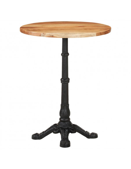 Tavolino da Bistrot Ø60x76 cm in Legno Massello di Acacia