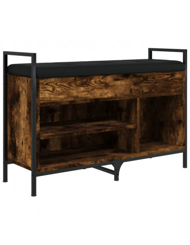 Panca Porta Scarpe Rovere Fumo 85,5x32x57,5 cm