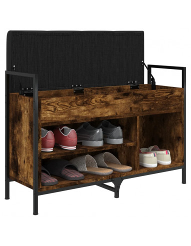 Panca Porta Scarpe Rovere Fumo 85,5x32x57,5 cm