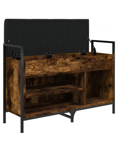 Panca Porta Scarpe Rovere Fumo 85,5x32x57,5 cm