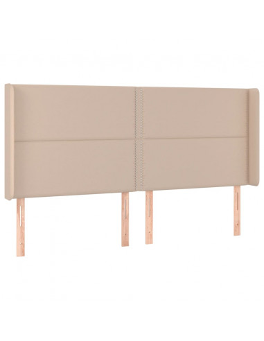 Testiera ad Orecchio Cappuccino 183x16x118/128 cm in Similpelle