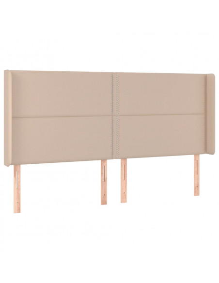 Testiera ad Orecchio Cappuccino 183x16x118/128 cm in Similpelle
