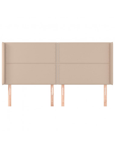 Testiera ad Orecchio Cappuccino 183x16x118/128 cm in Similpelle